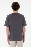 Men's Comfort Fit Crew Neck Anthracite T-Shirt