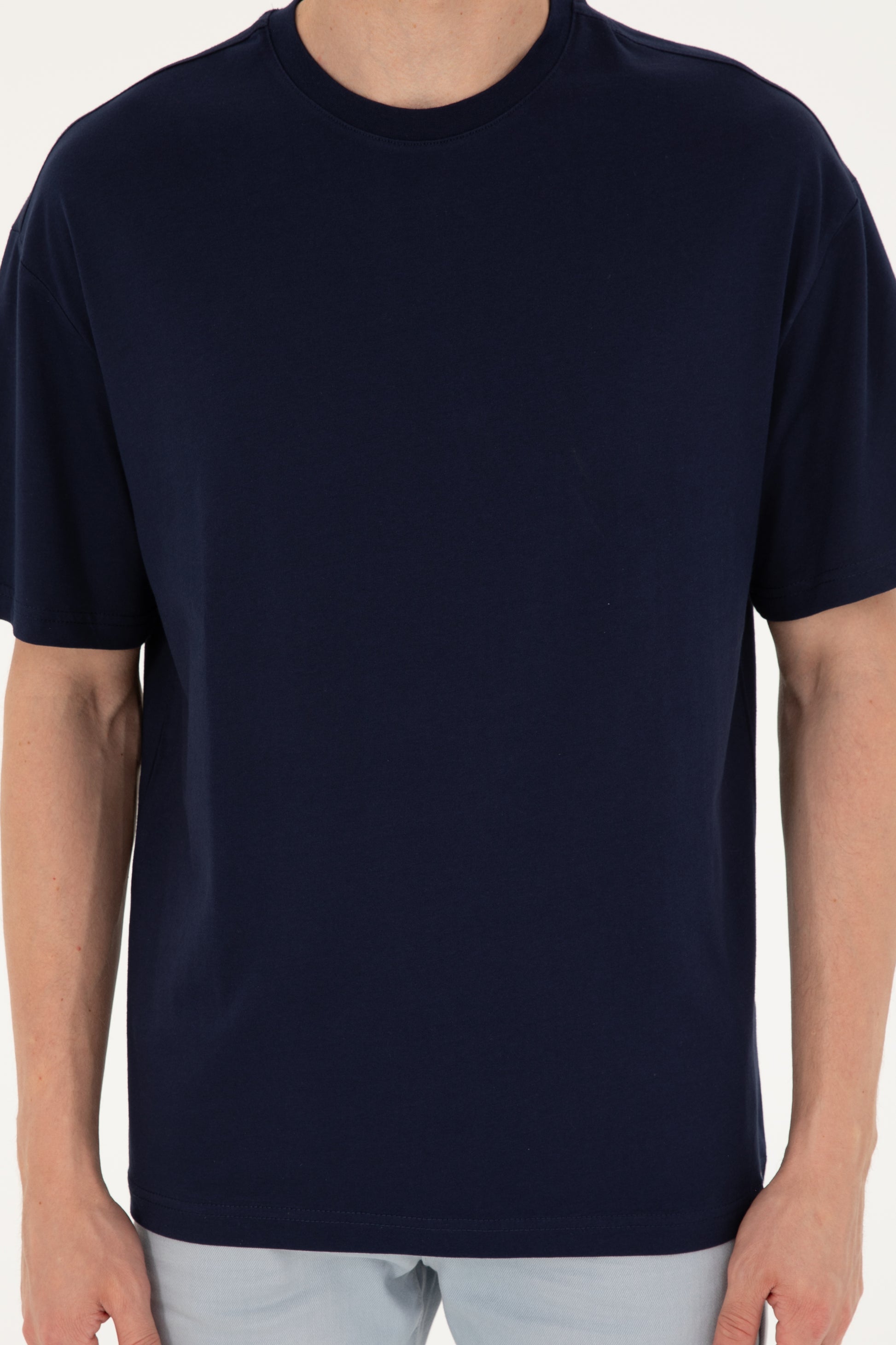 Men's Comfort Fit Crew Neck Navy T-Shirt