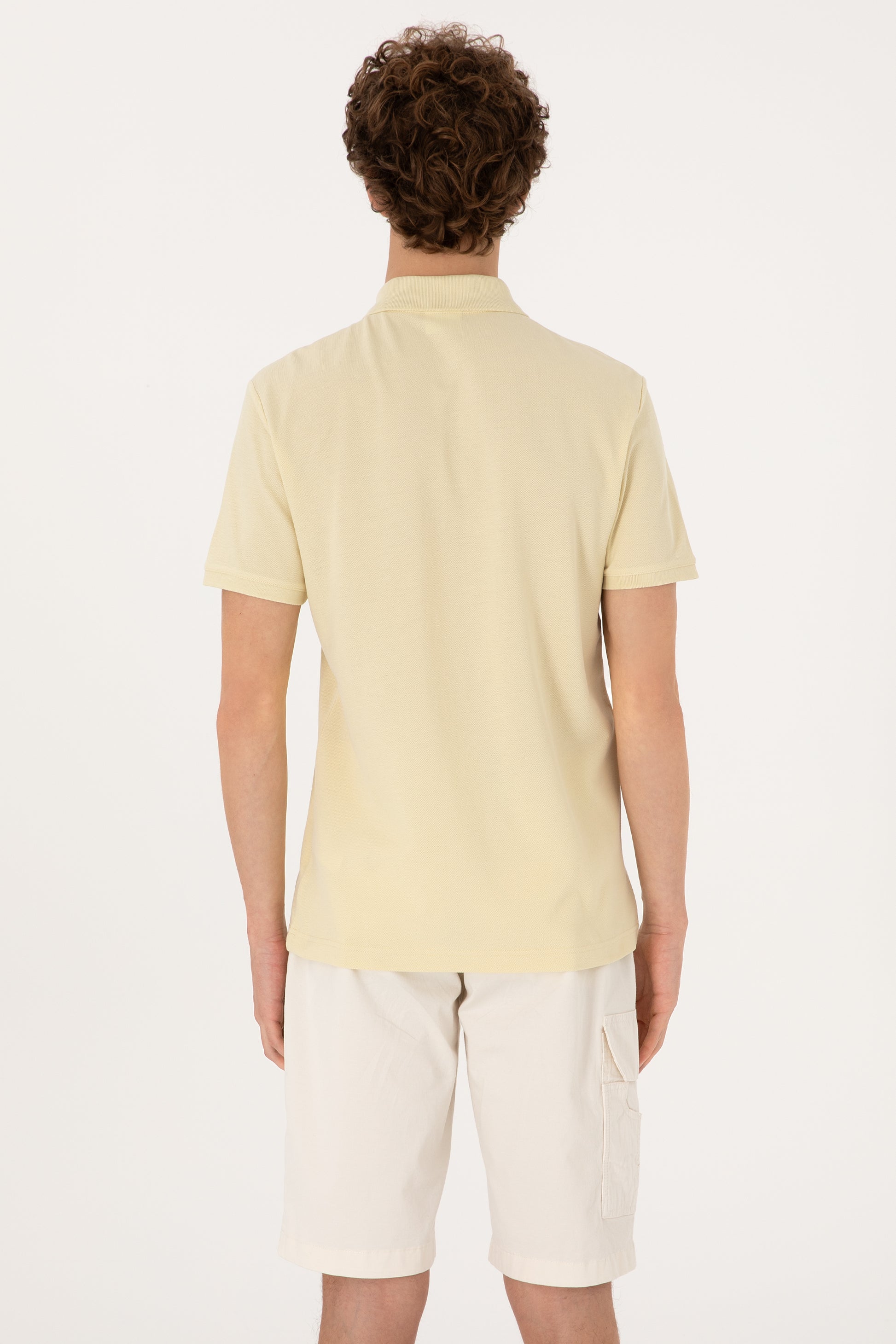 Men's Regular Fit Zipper Open Khaki T-Shirt