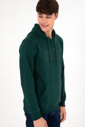 Men's Dark Green Basic Sweatshirt
