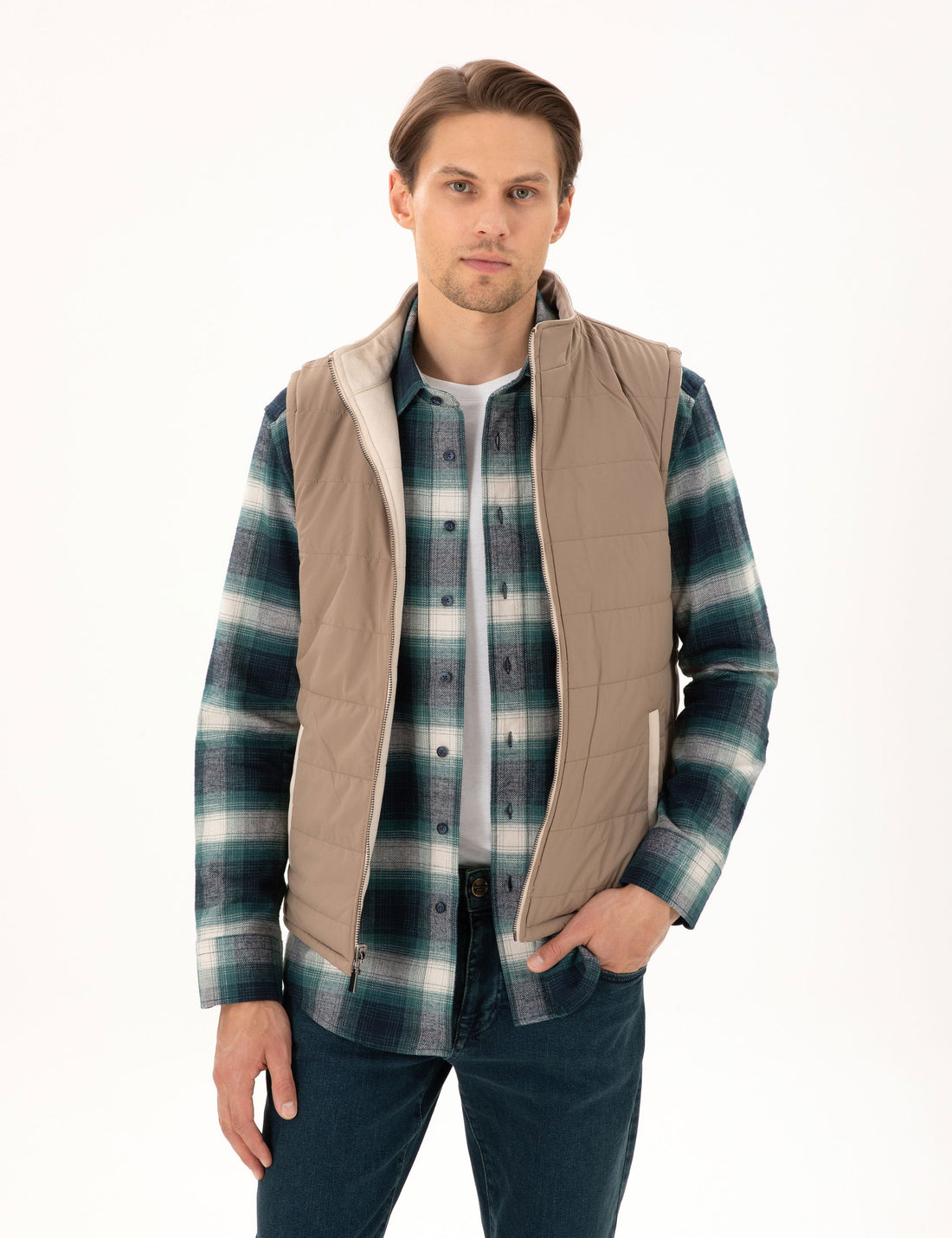 Beige Leather Jacket