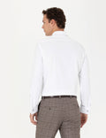 White Slim Fit Long Sleeve Basic Shirt