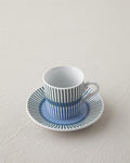 Edwin Porcelain 4 Piece 2 Seater Coffee Cup Set Blue-Green