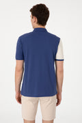 Men's Regular Fit Polo Neck Light Navy T-Shirt