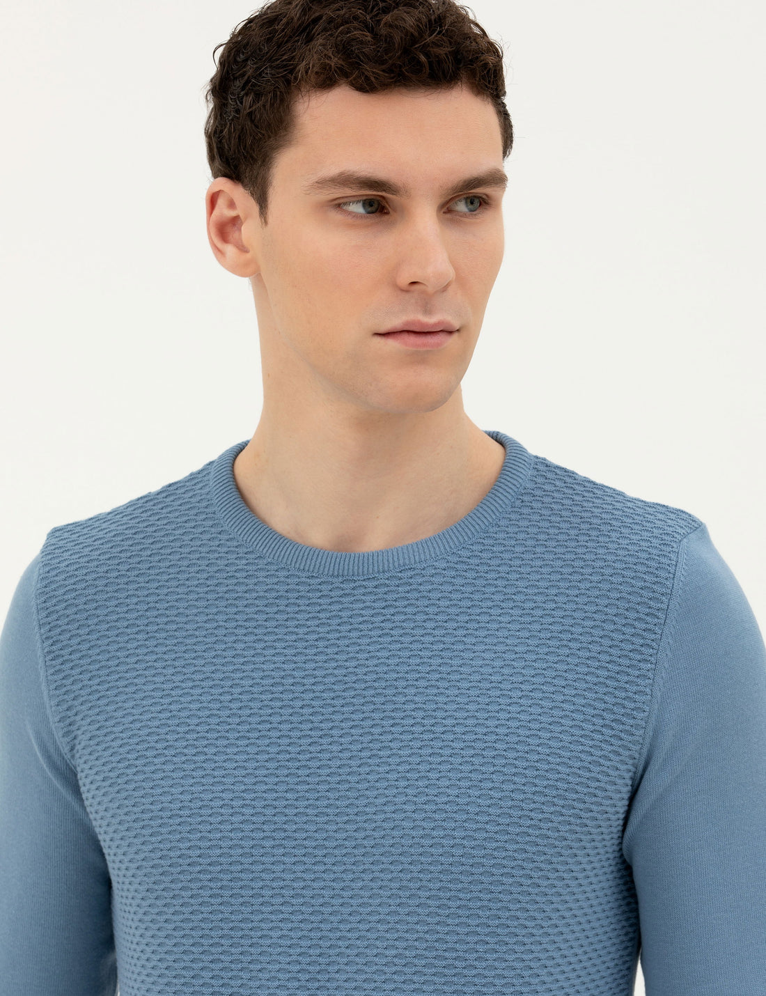 Light Navy Slim Fit Sweater