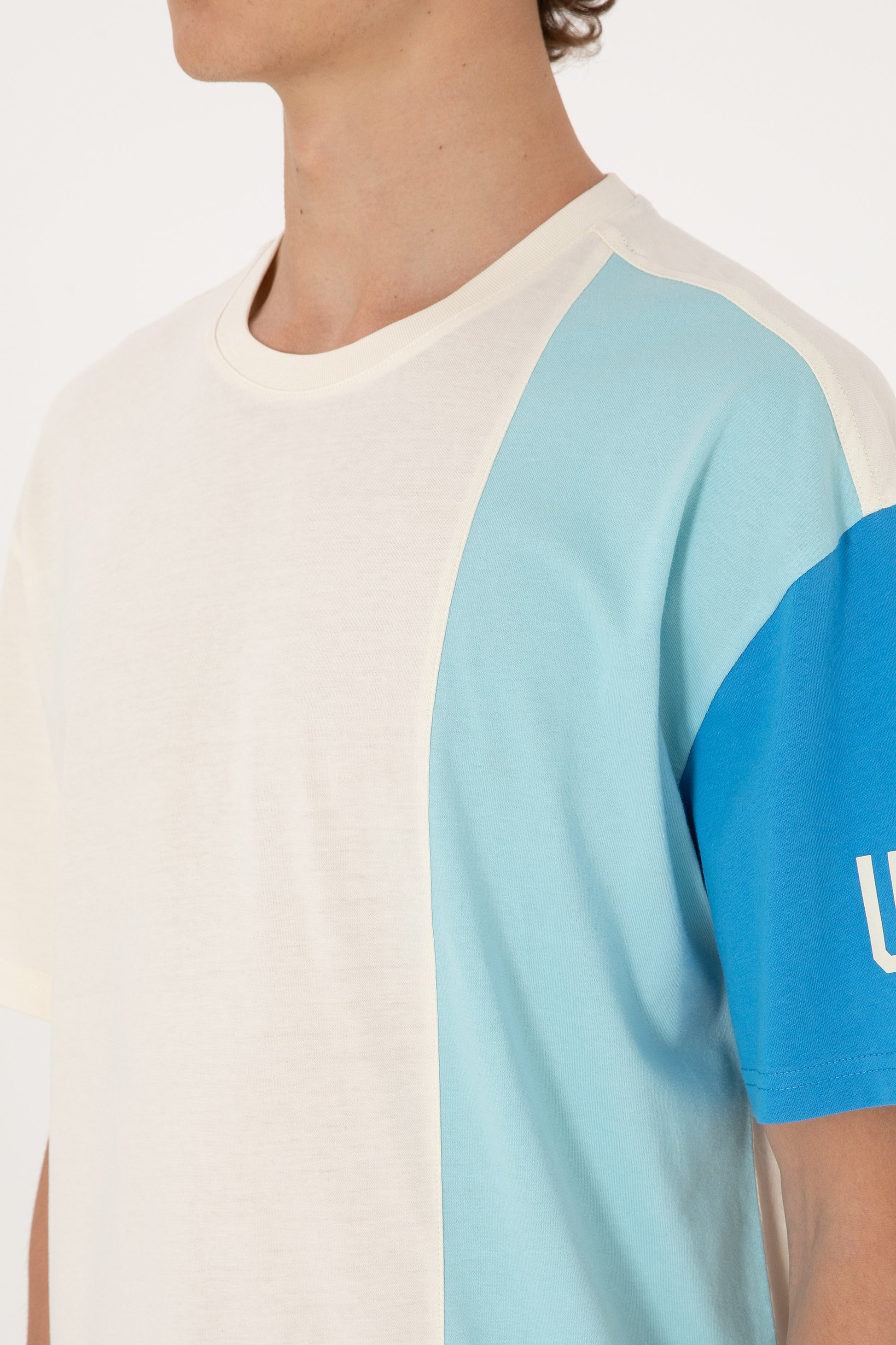 Men's Comfort Fit Crew Neck Ecru T-Shirt