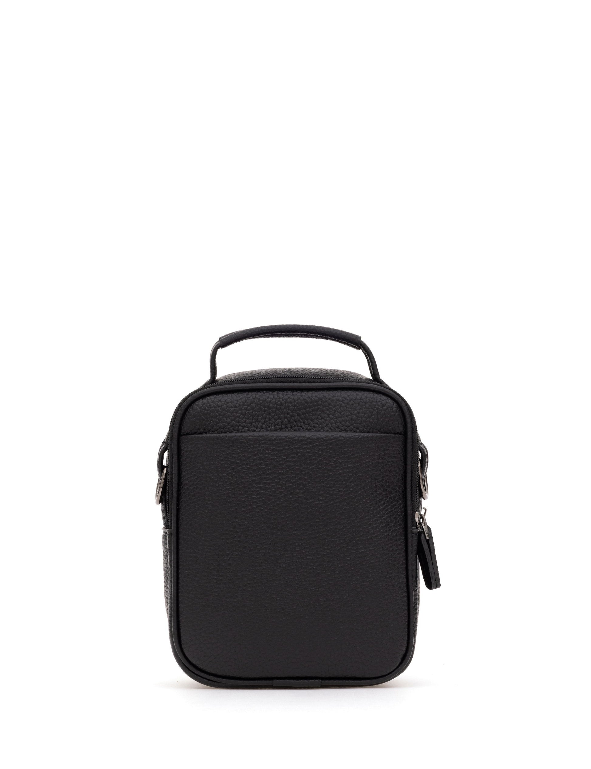 Men's Black Strap Handbag