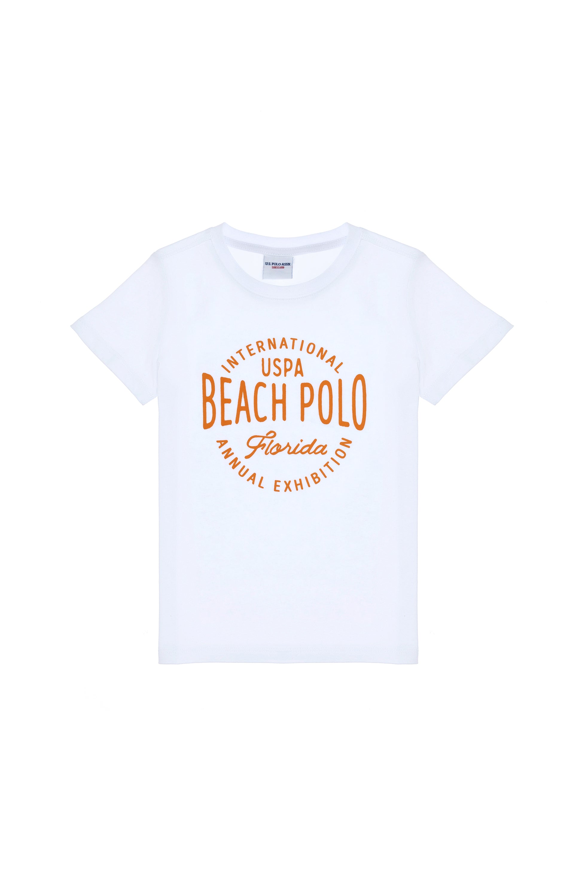 Boy's White Crew Neck T-Shirt