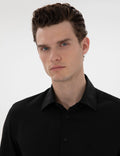 White Italian Collar Ruffle Long Sleeve Shirt