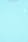 Boy's Aqua Basic Crew Neck T-Shirt
