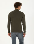 Dark Khaki Slim Fit Sweater