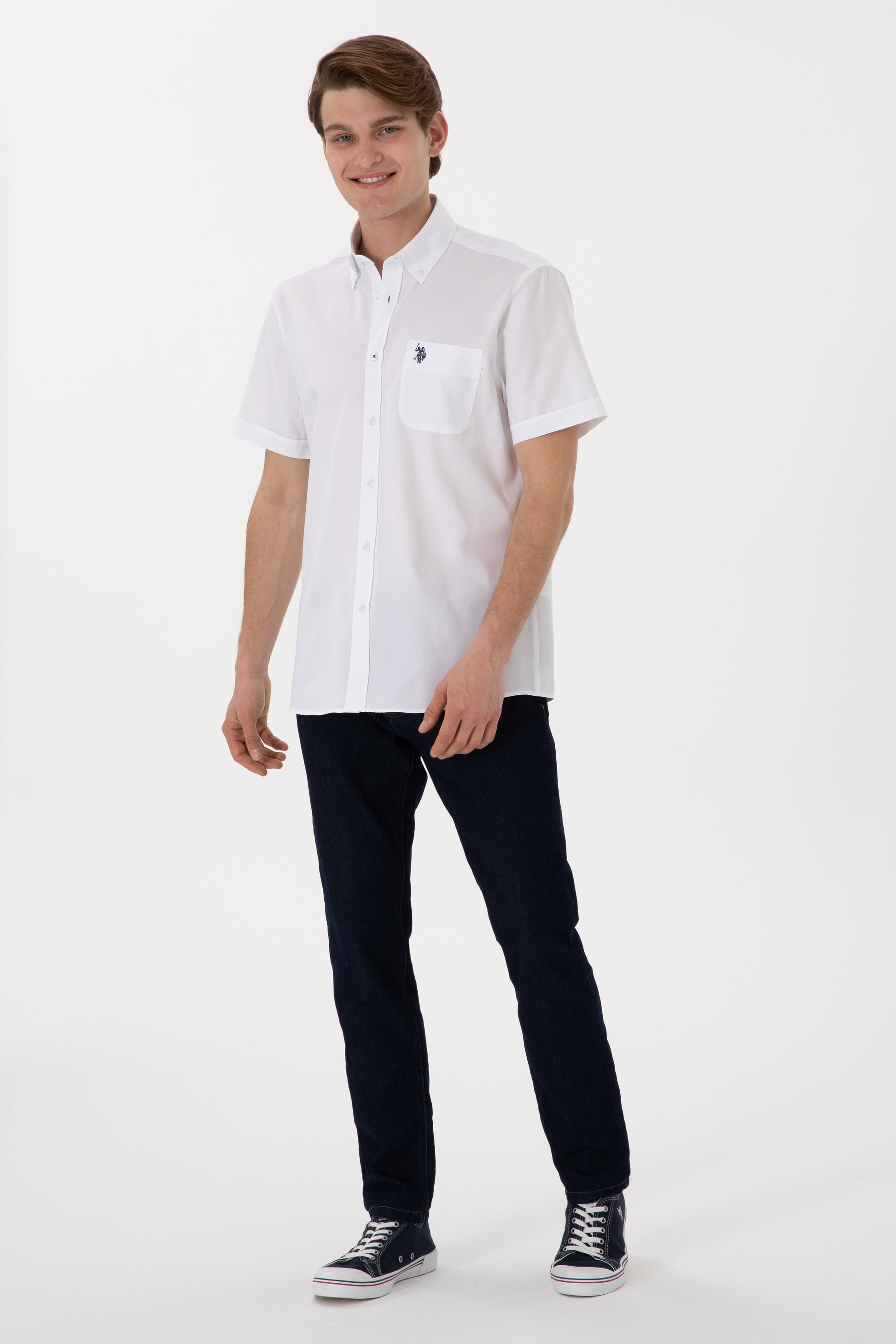 Men's White Short Sleeve Shirt
