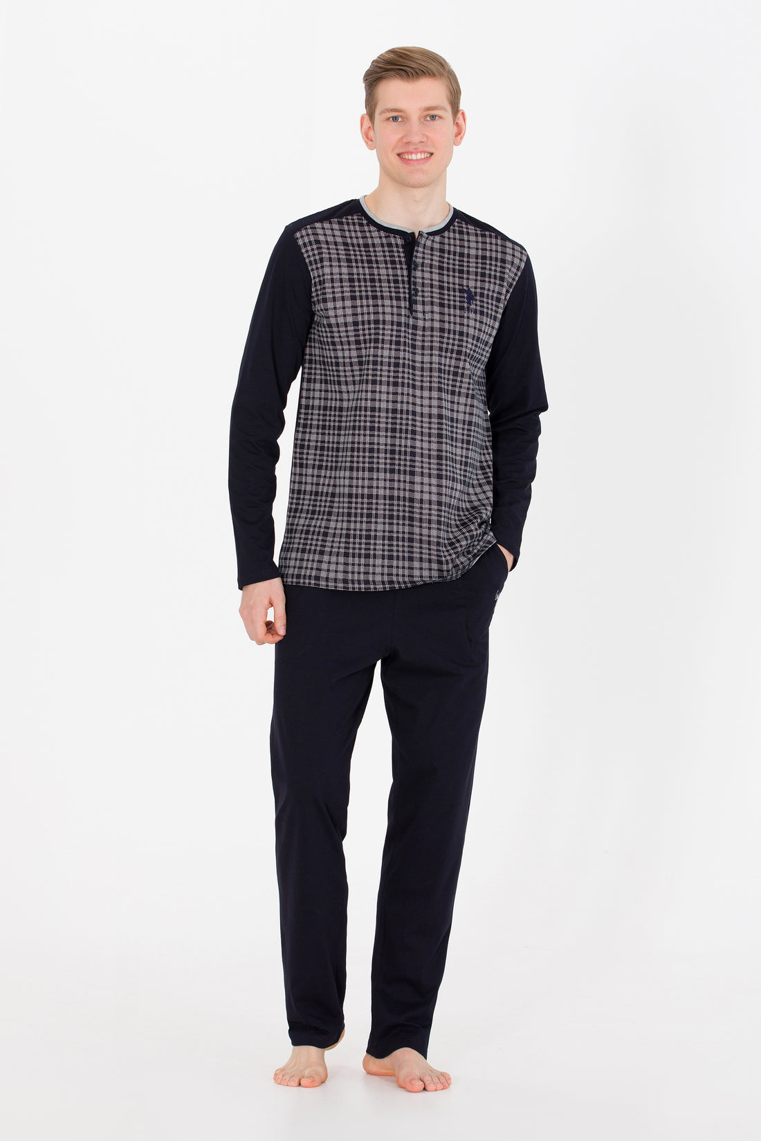 Men's Navy Blue Pajama Set