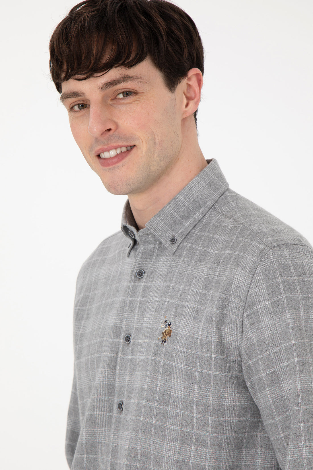 Men's Grey Long Sleeve Shirt