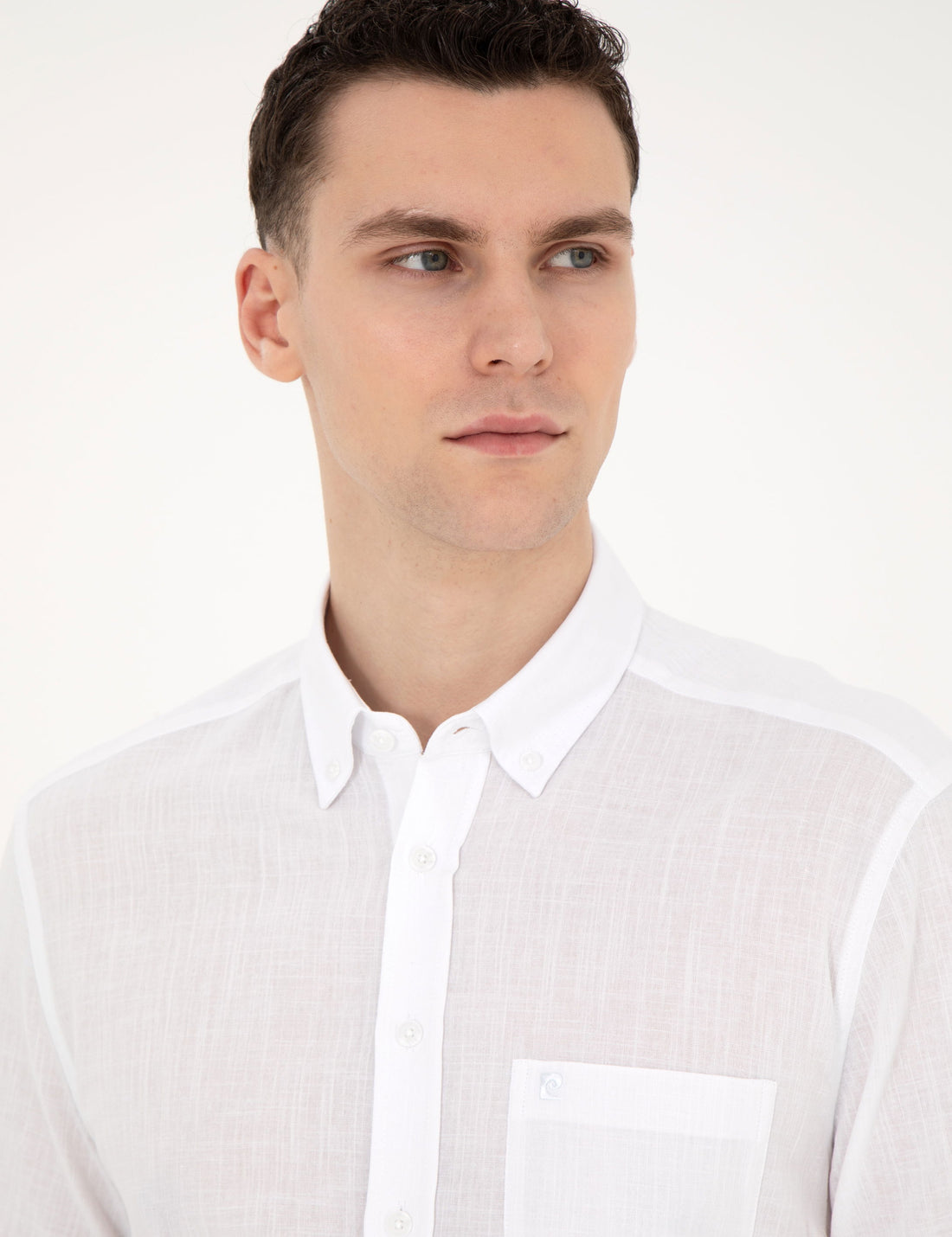 White Regular Fit Short Sleeve Shirt