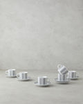 Elisa Porcelain Coffee Cup Set 12 Pieces 6 Seater Black