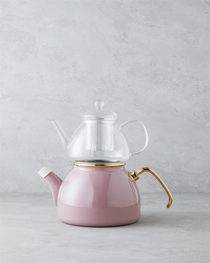 Eliza Enamel Mini Teapot Dried Rose