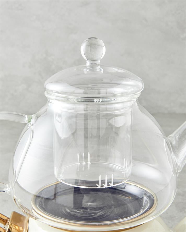 Eliza Enamel Mini Teapot Cream