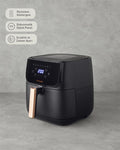 English Home AIF 2001 Air Fryer with Digital Removable Basket XL 5,5 Lt Black-Copper