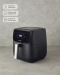 English Home AIF 2001 Air Fryer with Digital Removable Basket XL 5,5 Lt Black-Chrome