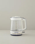 English Home CMK 6001 Glass Tea Maker and Kettle White-Chrome