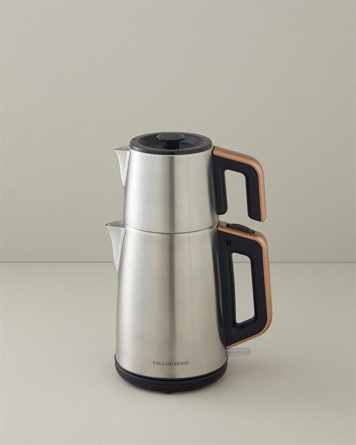 English Home CMK 6010 Inox Tea Maker and Kettle Black-Copper