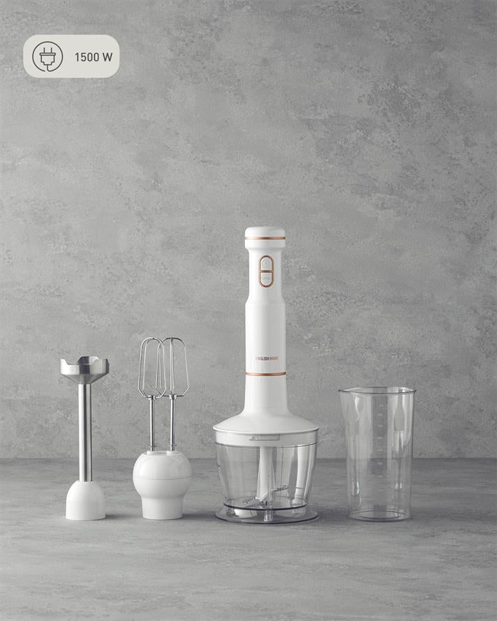 English Home MBS 3001 4-Blade Mini Blender Set White-Copper