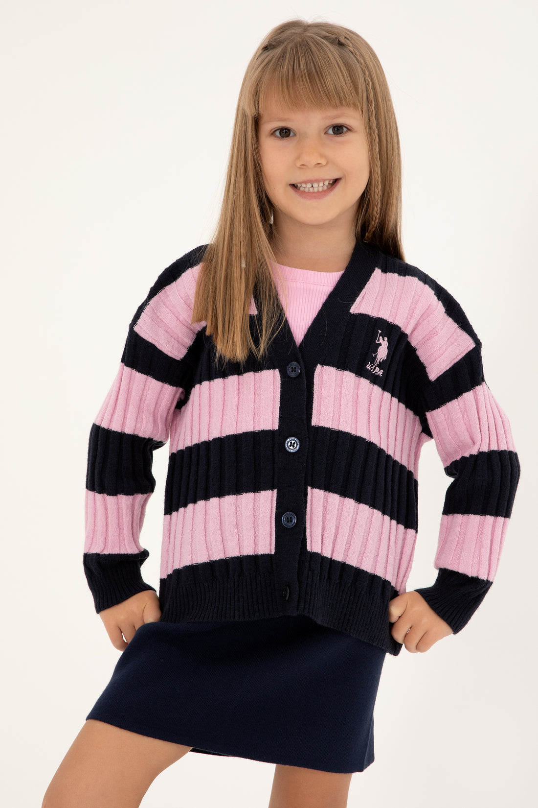 Girls' Navy Knitwear Cardigan