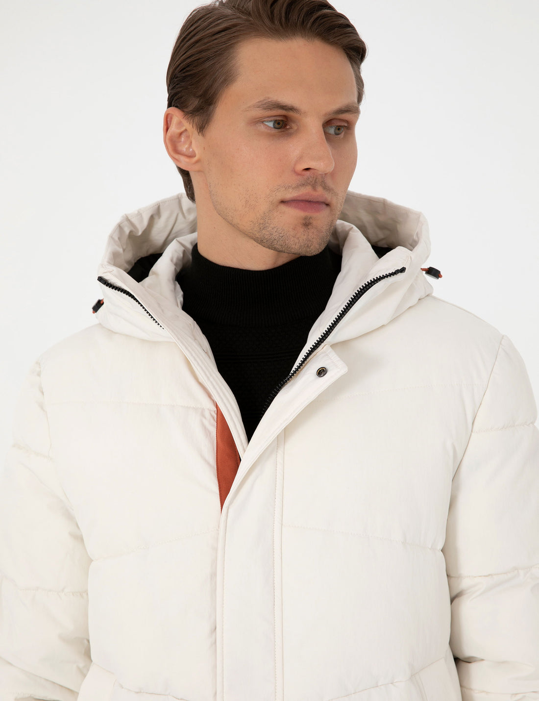 Ecru Regular Fit Coat