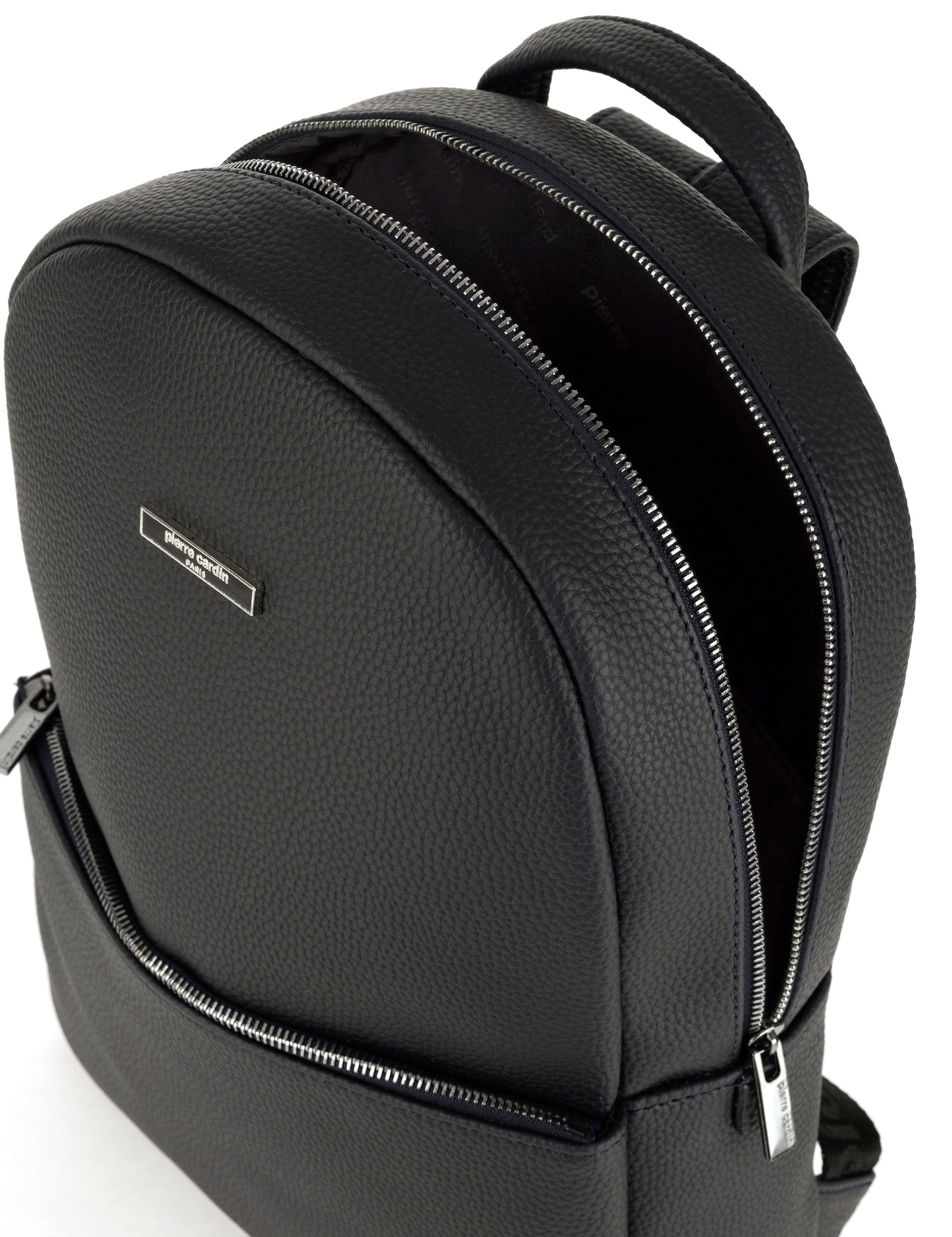 Men's Navy Blue Leather Backpack
