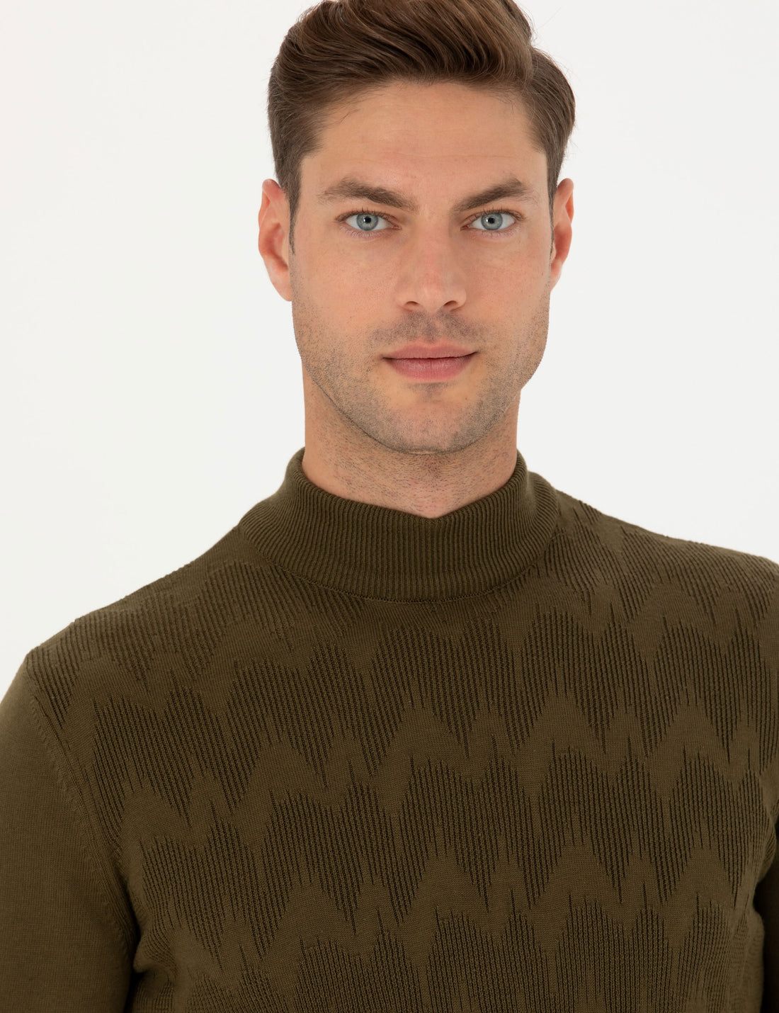 Khaki Slim Fit Sweater