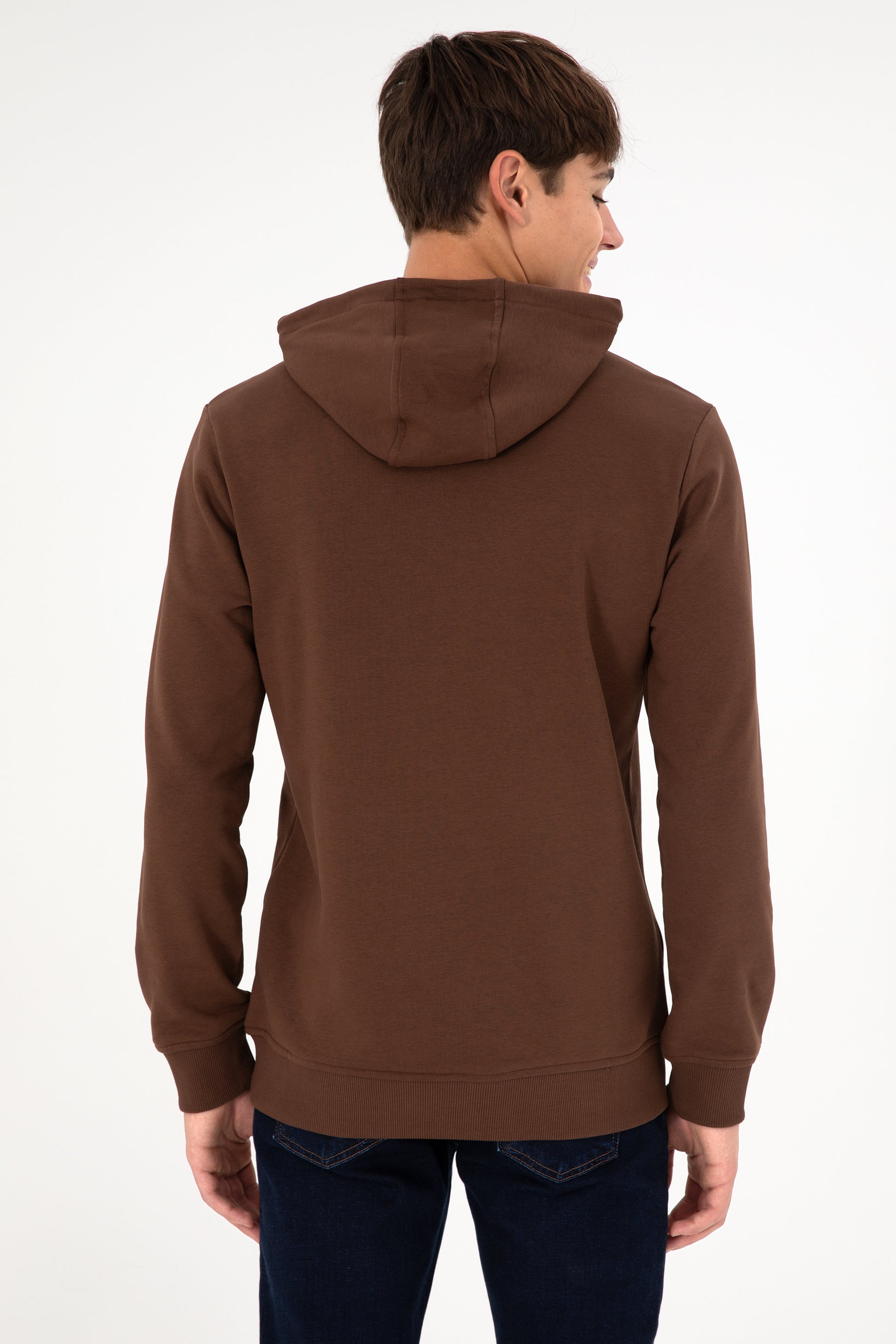 Men's Brown Basic Sweatshirt