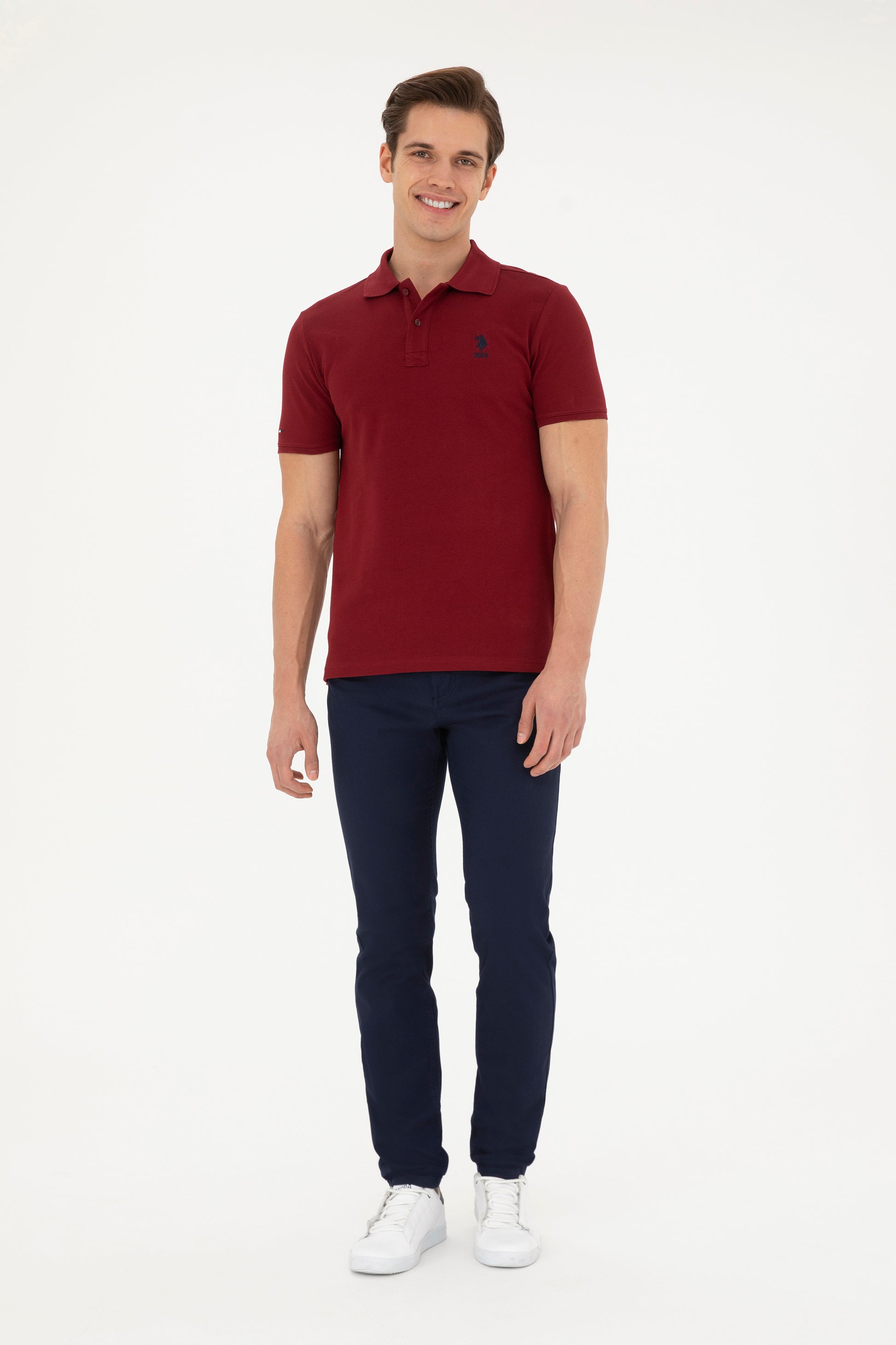 Men's Burgundy Basic T-Shirt