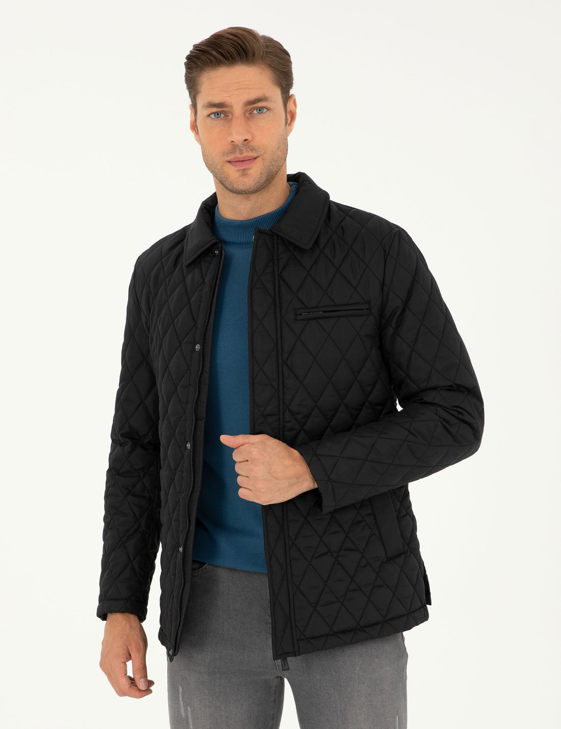 Black Quilted Coat