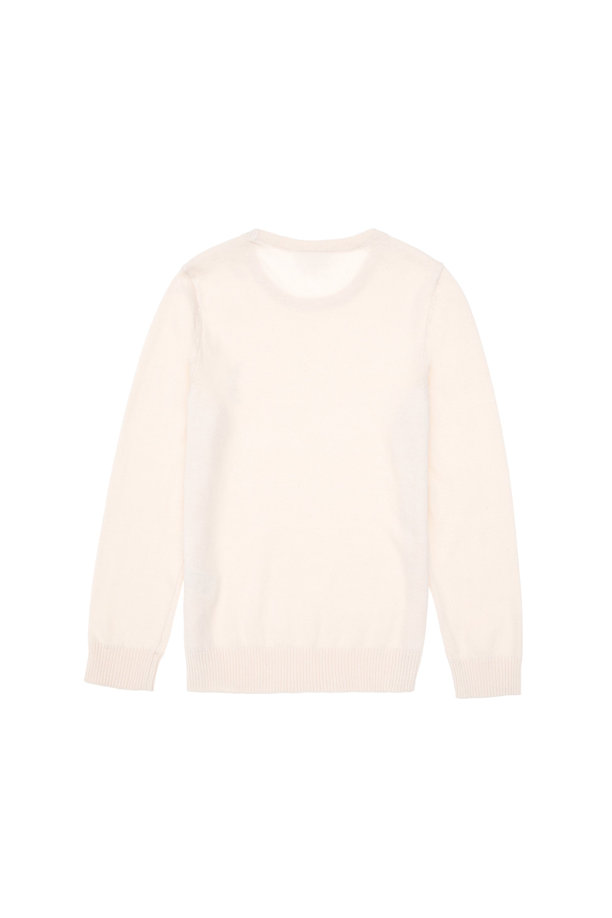 Girls' Cream Basic Sweater