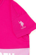 Girl's Fuchsia Crew Neck T-Shirt