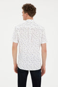 Men's Ecru Short Sleeve Shirt