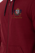 Men's Burgundy Knitted Cardigan