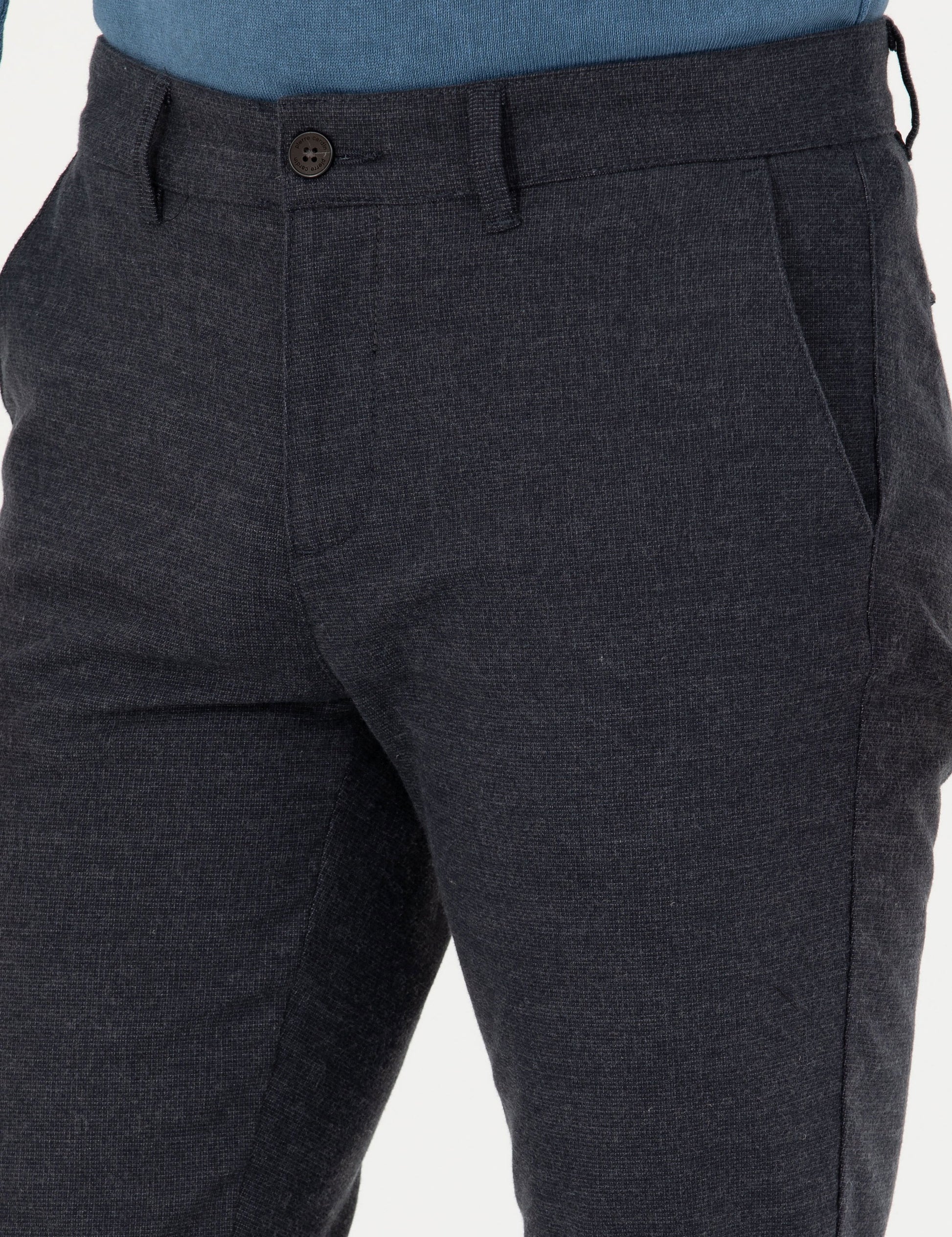 Anthracite Slim Fit Canvas Pants