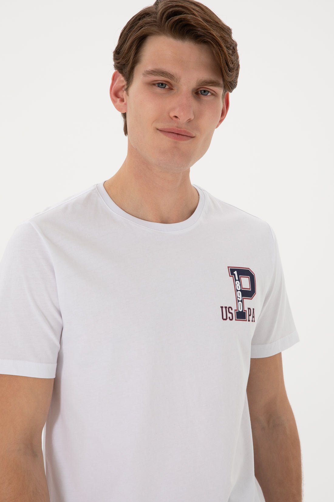 Men's Regular Fit Crew Neck White T-Shirt