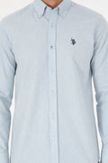 Men's Light Blue Long Sleeve Shirt