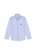 Boys' Light Blue Long Sleeve Basic Shirt