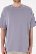 Men's Oversize Fit Crew Neck Grey T-Shirt