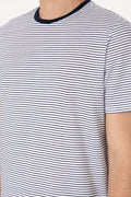 Men's Regular Fit Crew Neck Navy Striped T-Shirt