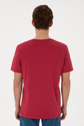Men's Regular Fit Crew Neck Cherry T-Shirt