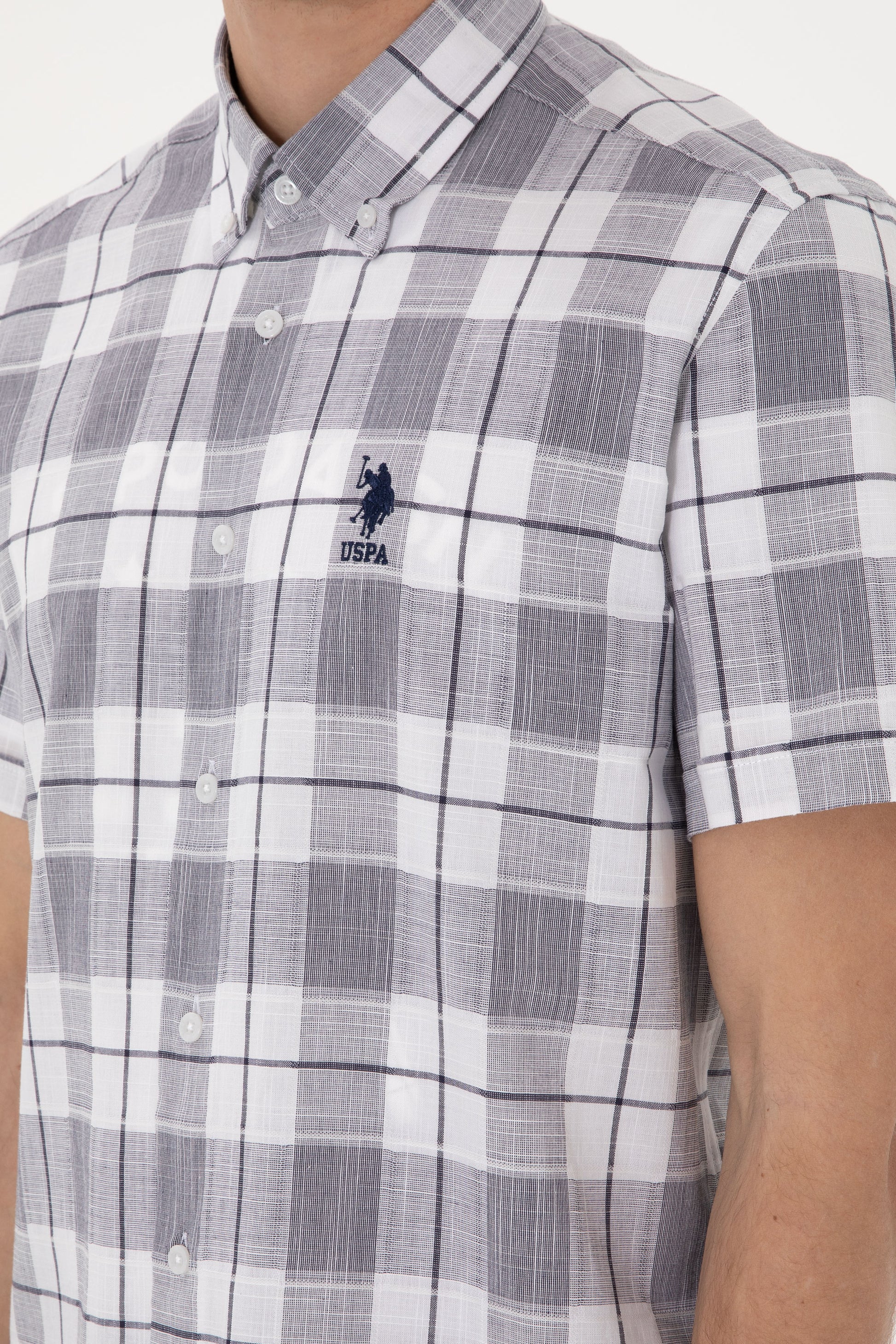 Men's Navy Blue Short Sleeve Shirt