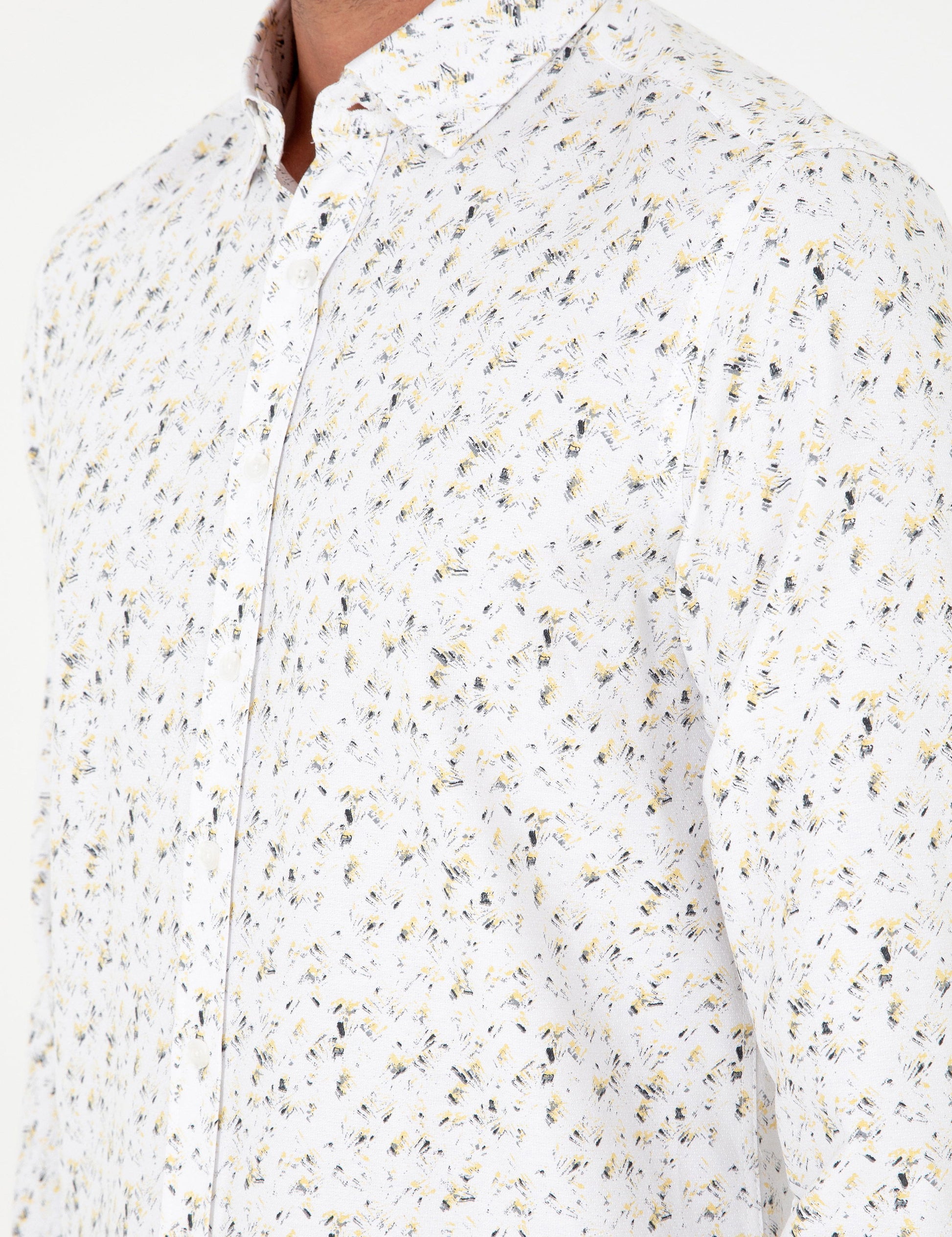 Grey Slim Fit Long Sleeve Shirt
