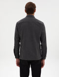 Anthracite Classic Collar Double Pockets Shirt Jacket