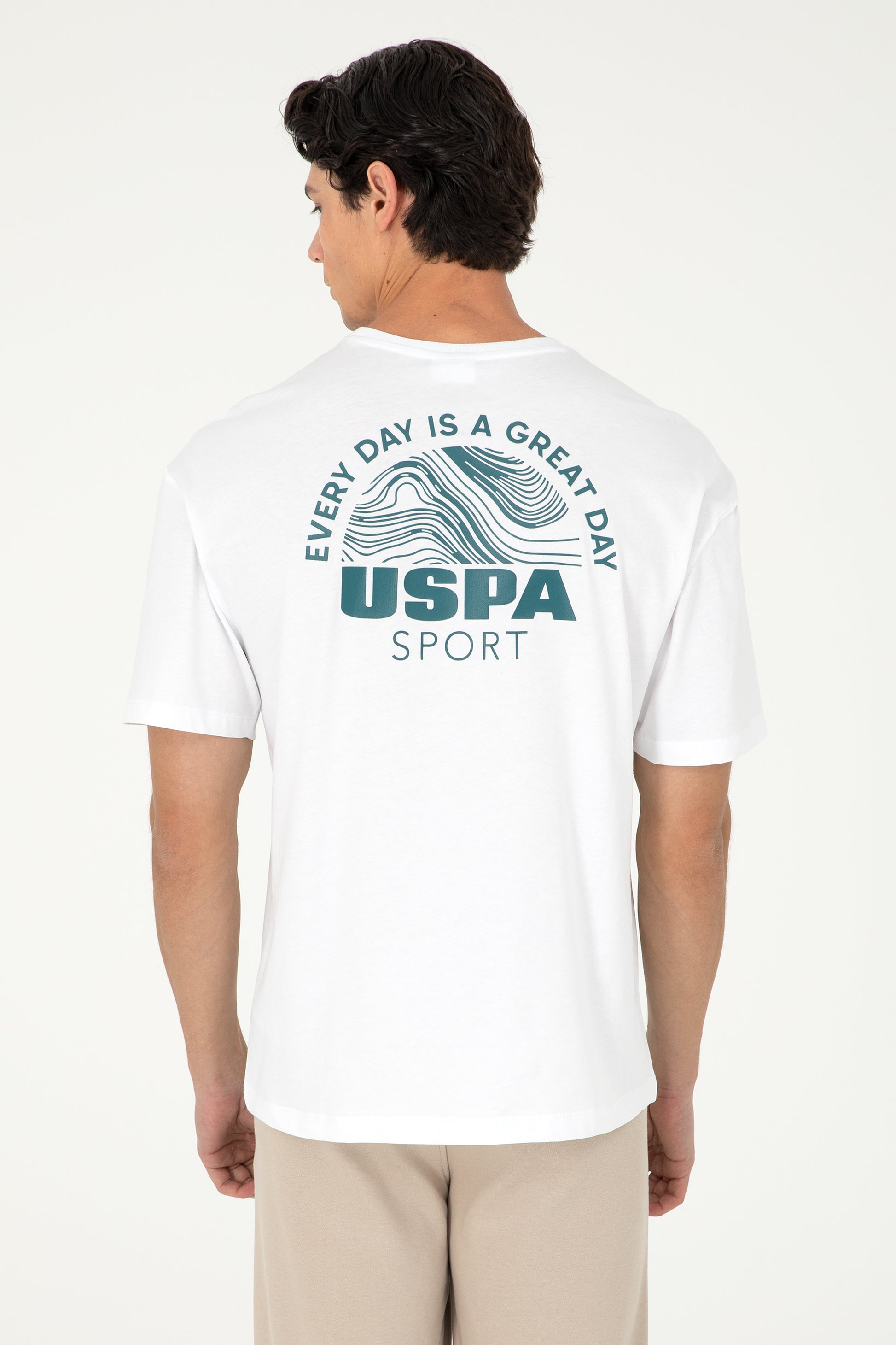 Men's Comfort Fit Crew Neck White T-Shirt