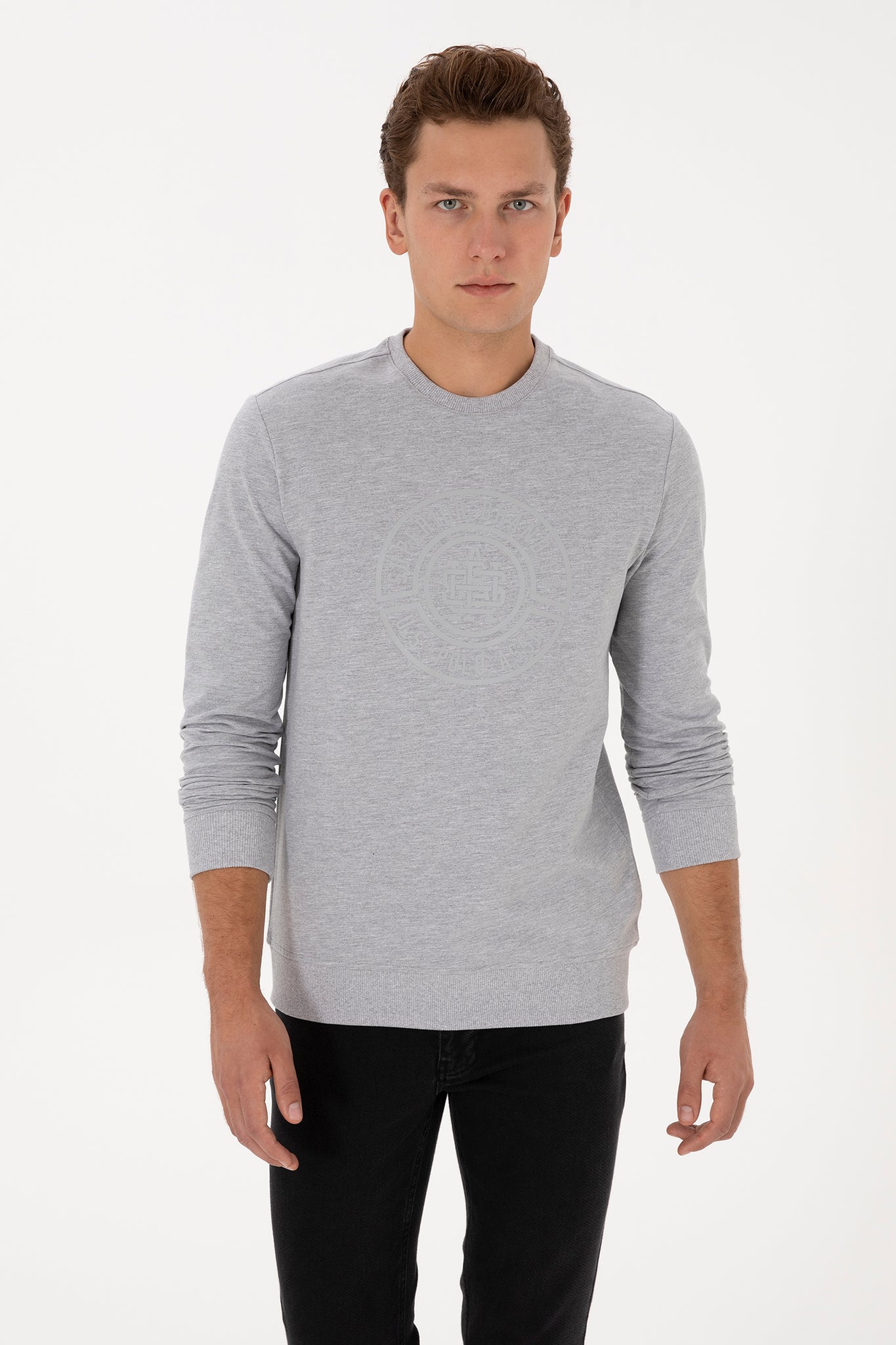 Men's Grey Melange Sweatshirt